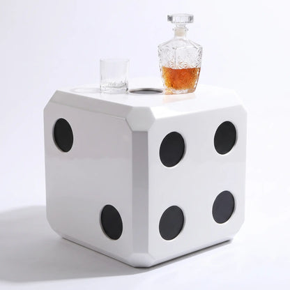 Small White Lucky Dice Statue M0288W-250177-H