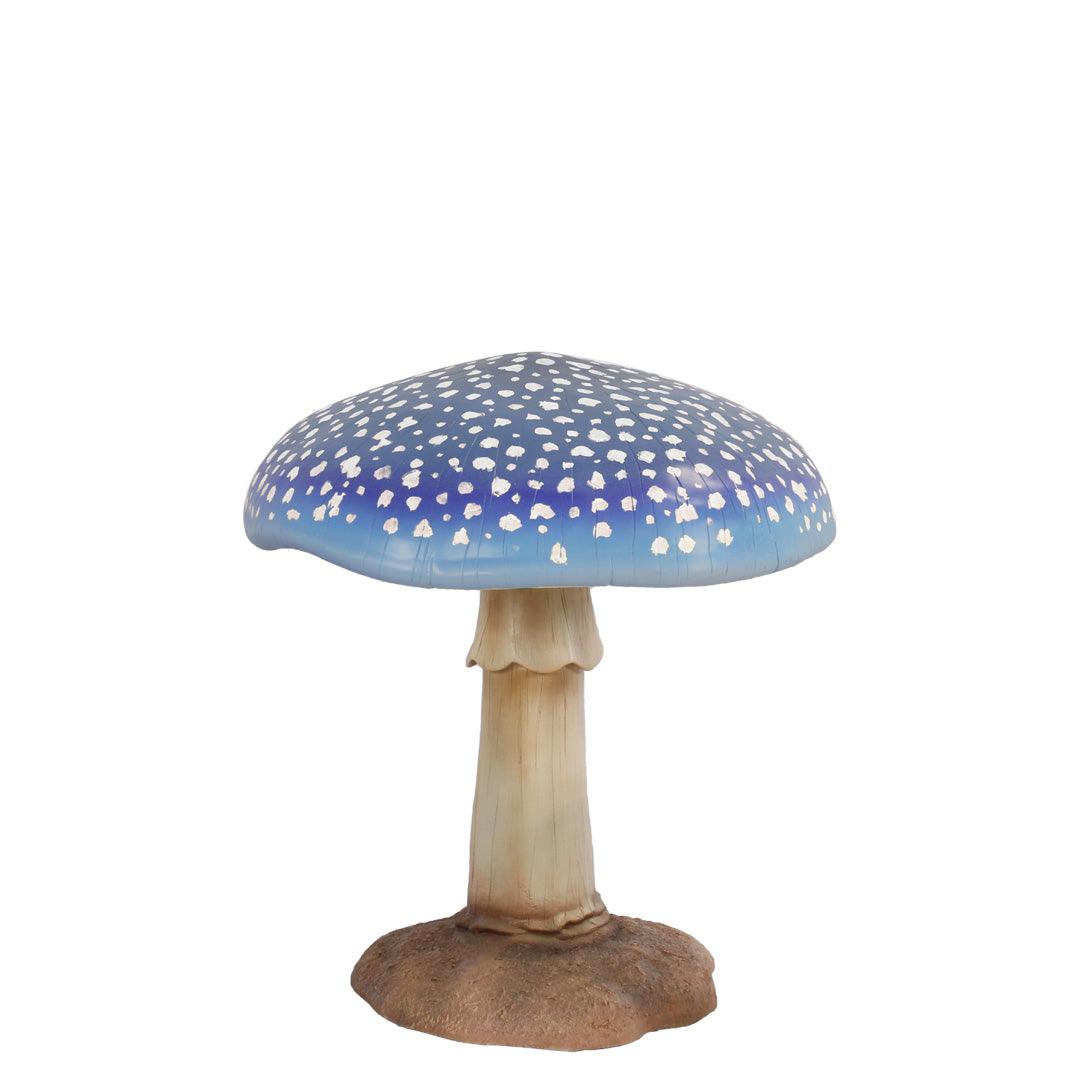 Large Blue Mushroom Statue - LM Treasures Prop Rentals 