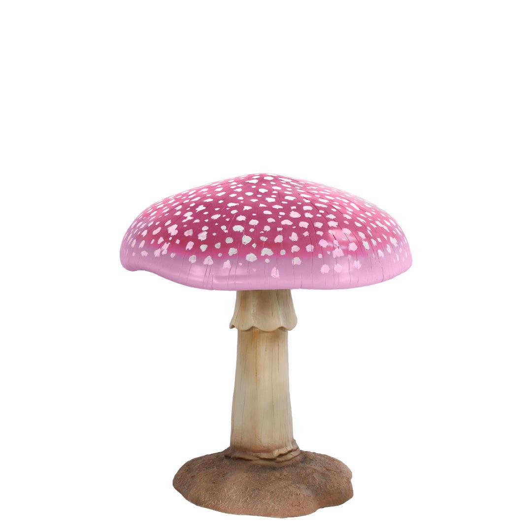 Large Pink Mushroom Statue - LM Treasures Prop Rentals 