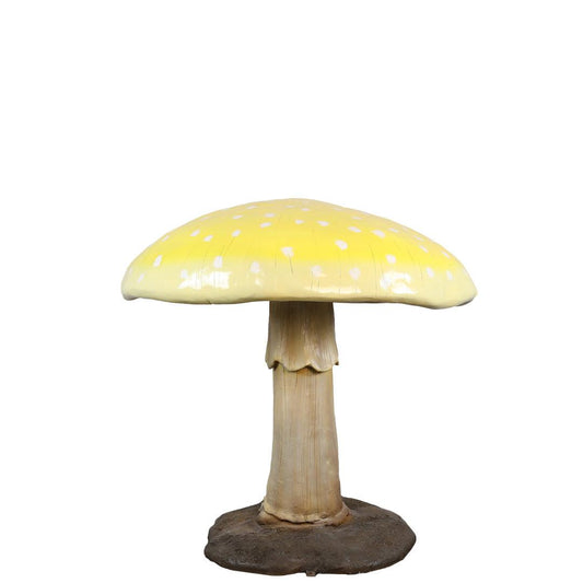 Large Yellow Mushroom Statue - LM Treasures Prop Rentals 