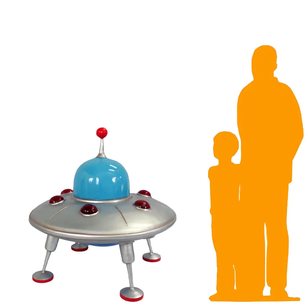 Comic UFO Alien Spaceship Statue M0279-2507-T