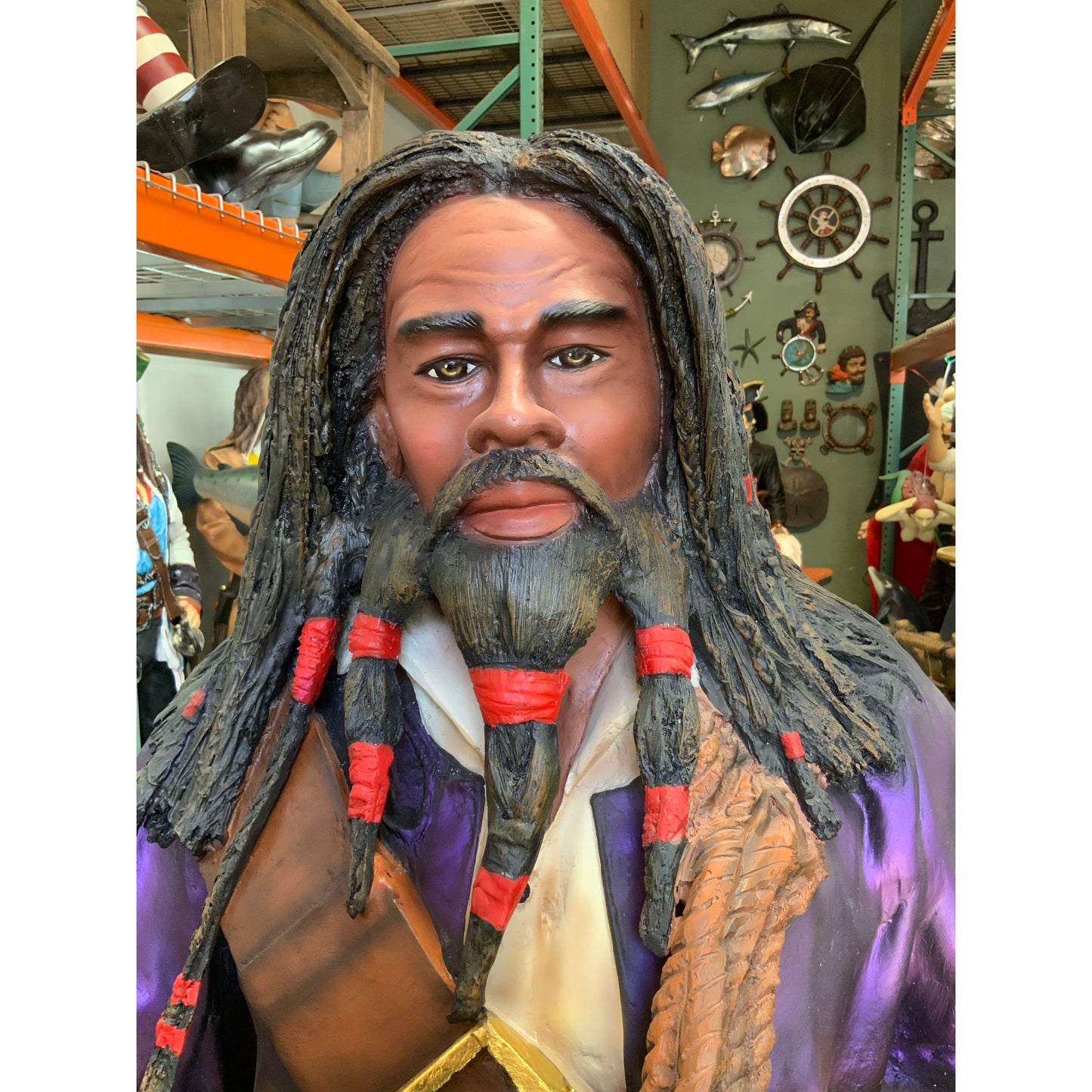 Caribbean Pirate Life Size Statue - LM Treasures Prop Rentals 