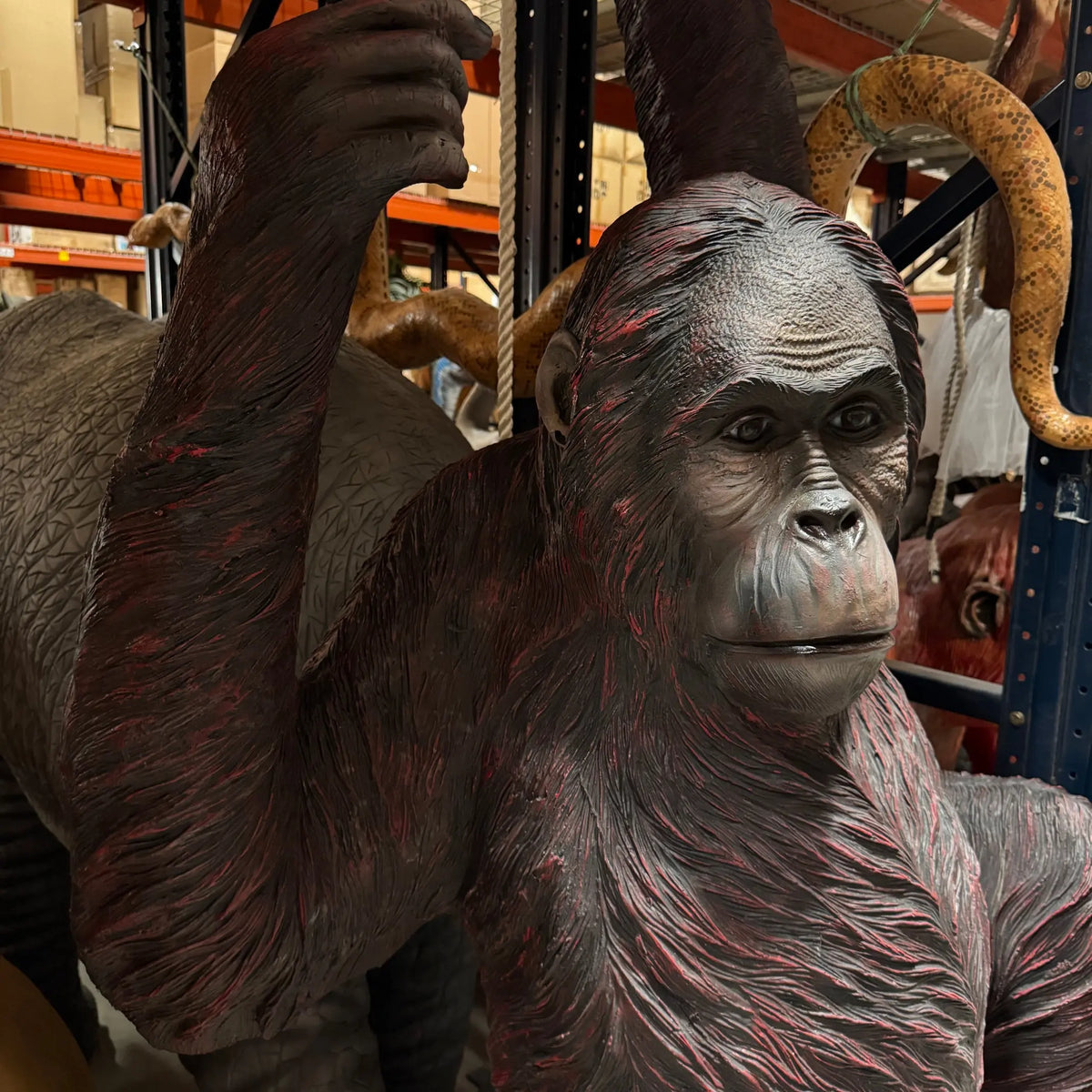 Hanging Jumbo Orangutan Monkey Statue A0536-2525-A