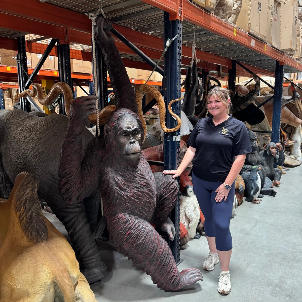 Hanging Jumbo Orangutan Monkey Statue A0536-2525-A