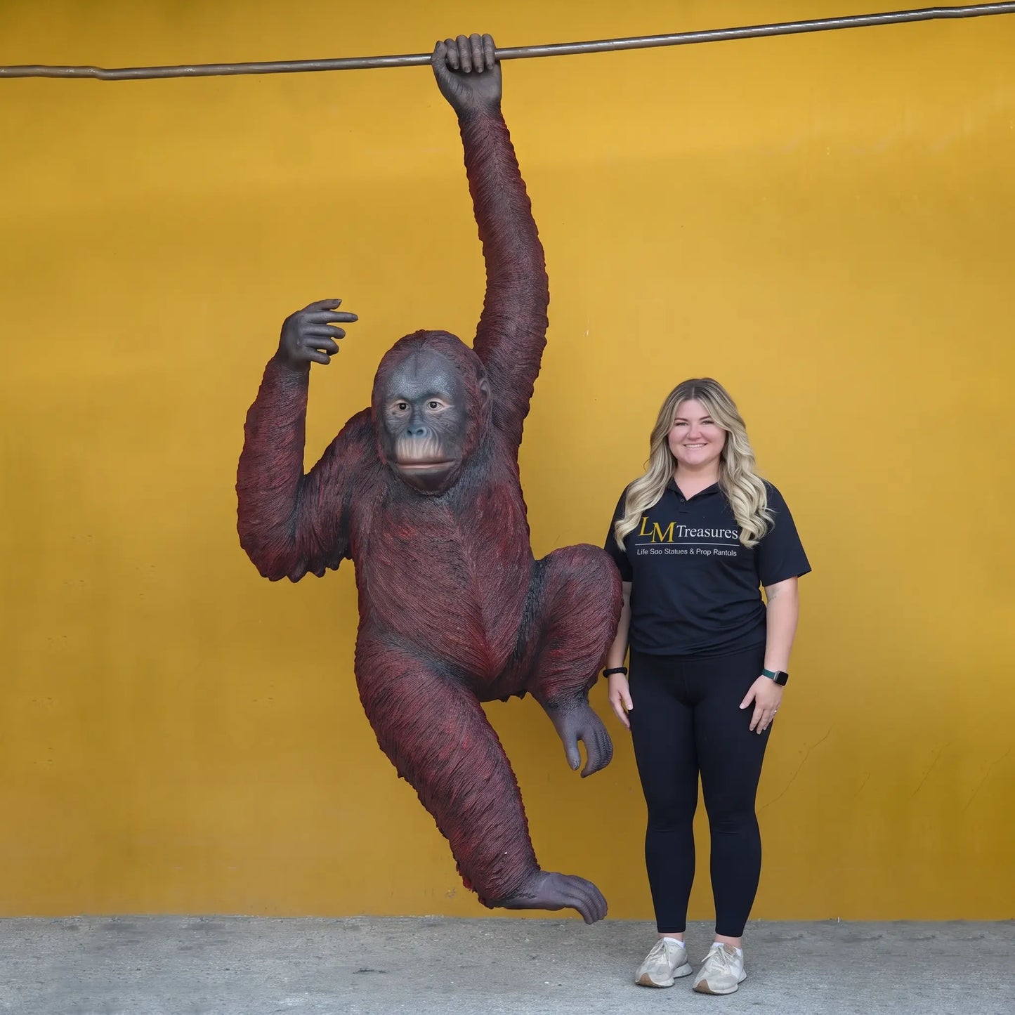 Hanging Jumbo Orangutan Monkey Statue A0536-2525-A