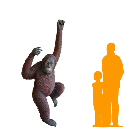 Hanging Jumbo Orangutan Monkey Statue A0536-2525-A
