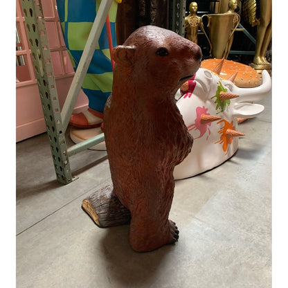 Beaver Standing Life Size Statue