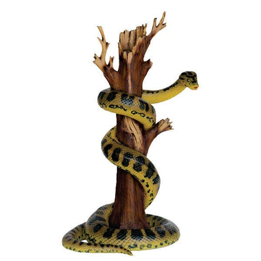 Anaconda Snake On Branch Life Size Statue