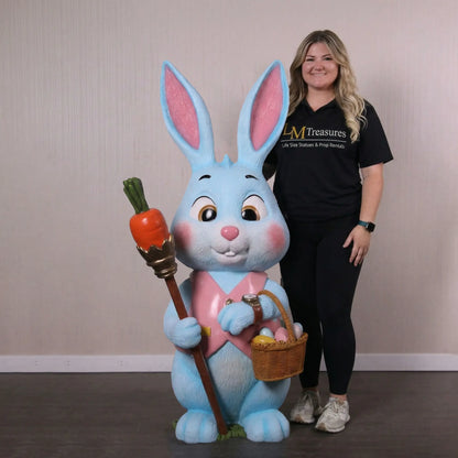 Large Blue Bunny Rabbit Statue A0906-260003-H