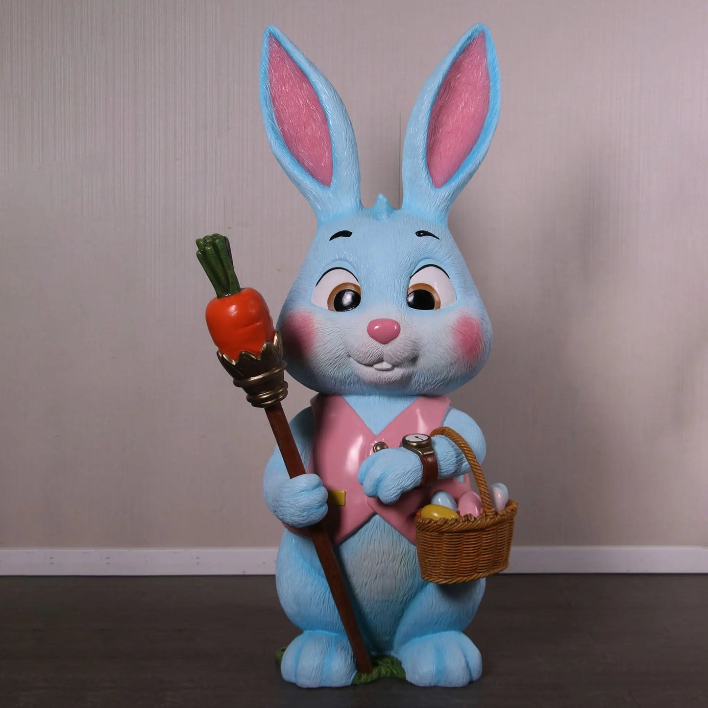 Large Blue Bunny Rabbit Statue A0906-260003-H