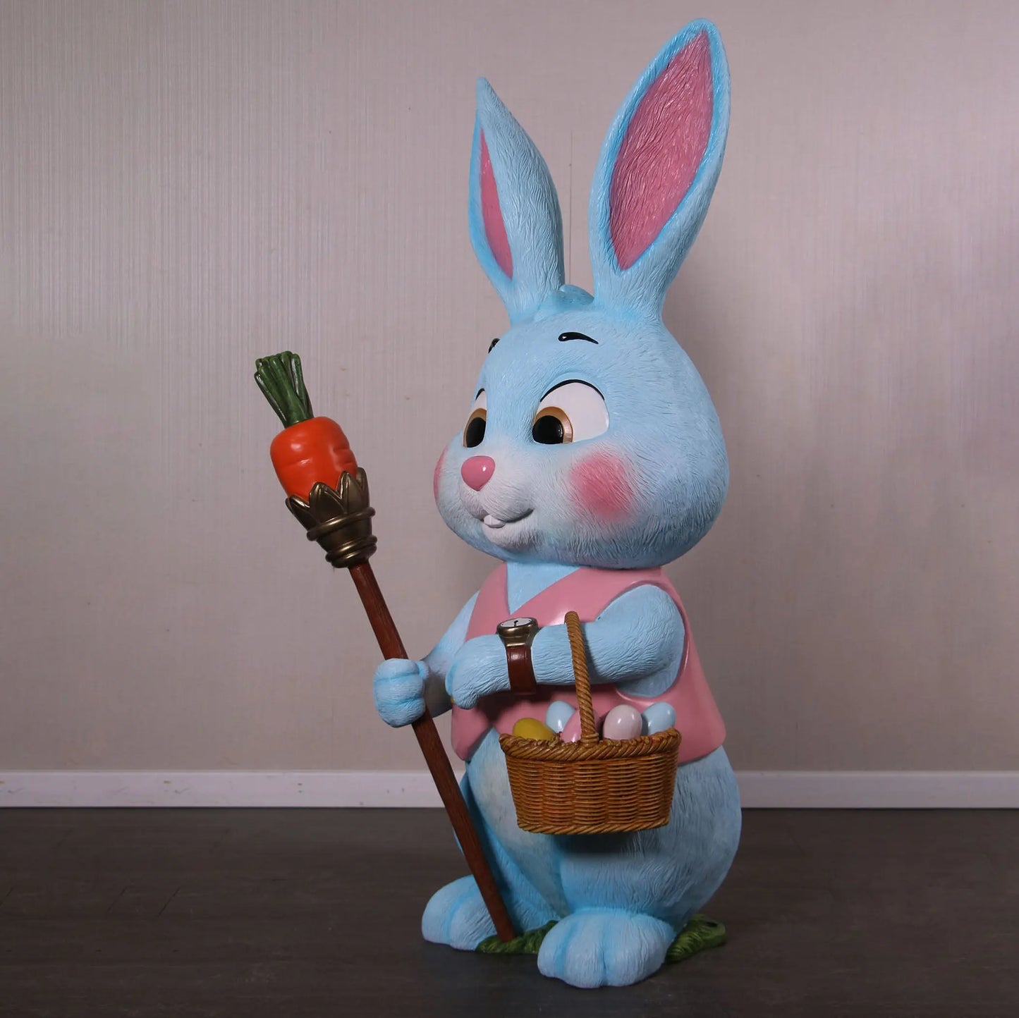 Large Blue Bunny Rabbit Statue A0906-260003-H