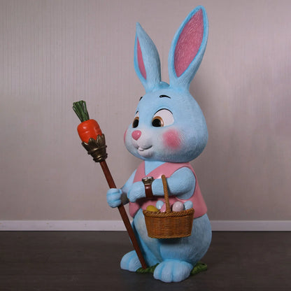Large Blue Bunny Rabbit Statue A0906-260003-H
