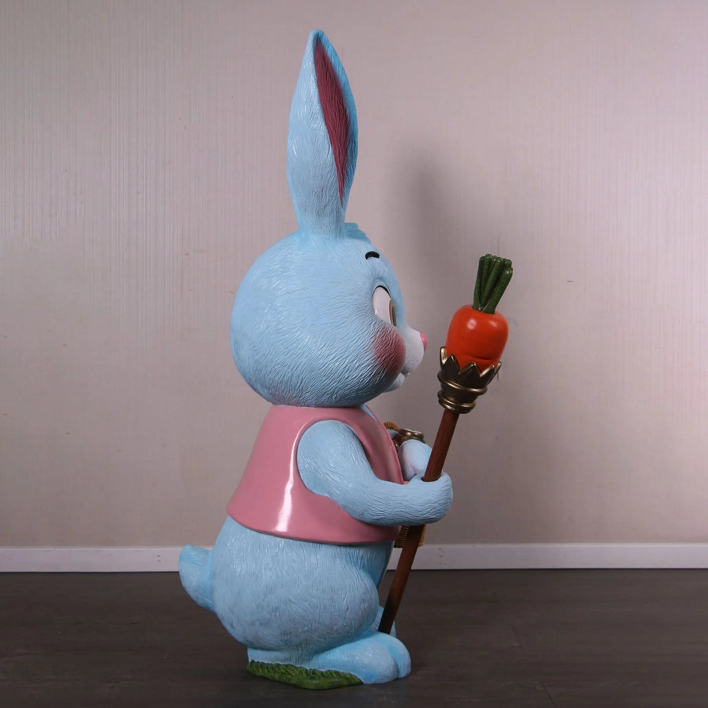 Large Blue Bunny Rabbit Statue A0906-260003-H