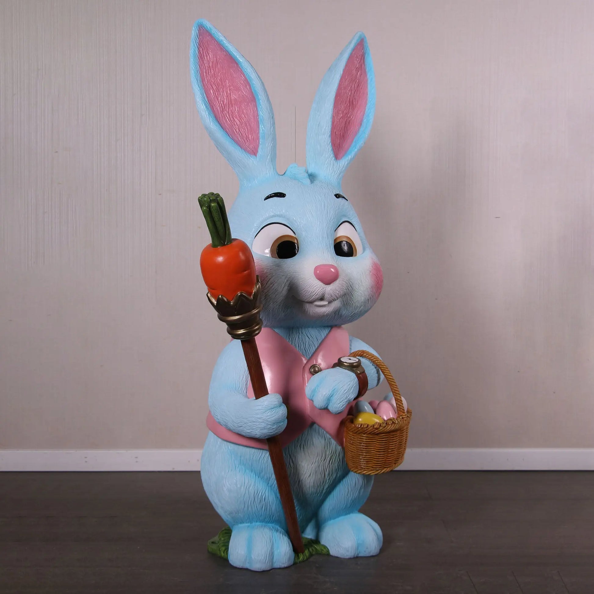 Large Blue Bunny Rabbit Statue A0906-260003-H