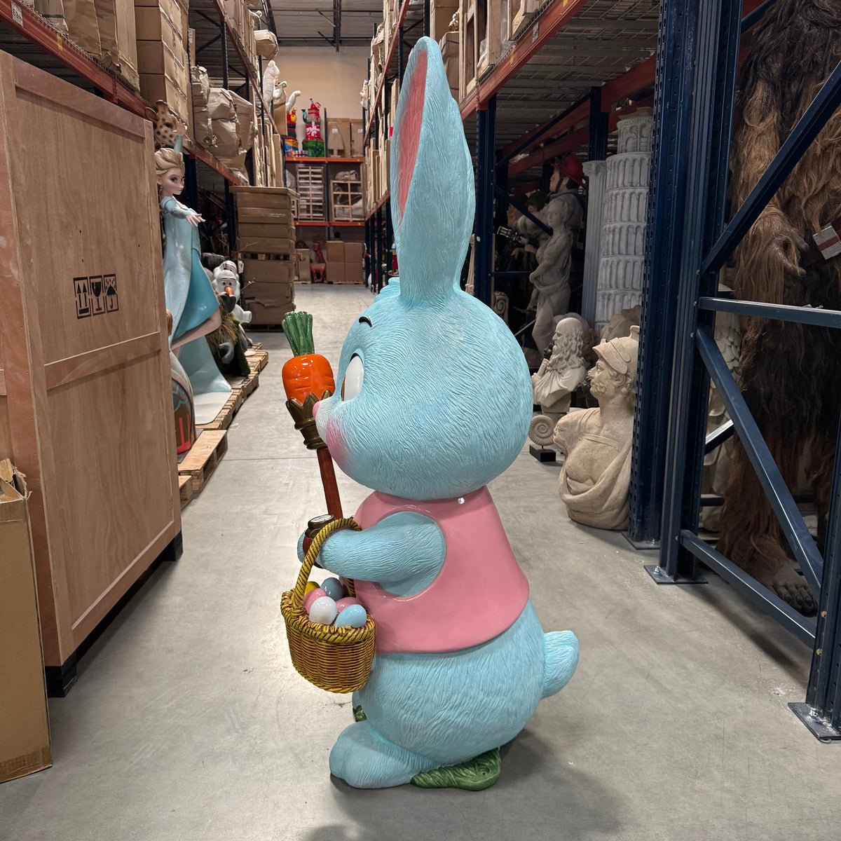 Large Blue Bunny Rabbit Statue A0906-260003-H