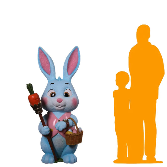 Large Blue Bunny Rabbit Statue A0906-260003-H