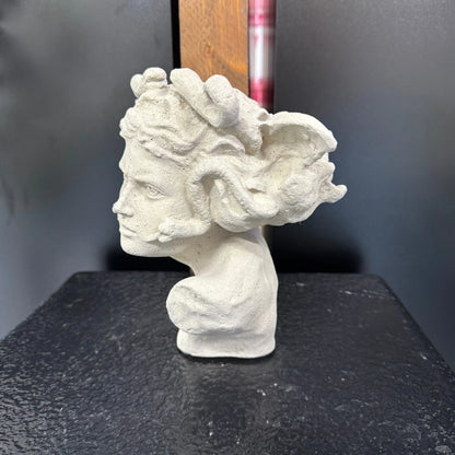 Small Medusa Stone Bust Table Top Statue M0145RS-260013-H