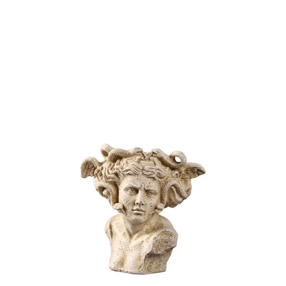 Small Medusa Stone Bust Table Top Statue M0145RS-260013-H