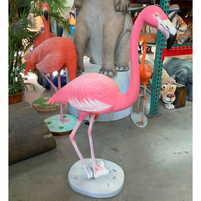 Pink Flamingo Life Size Statue