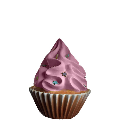 Pink Cupcake Statue With Stars