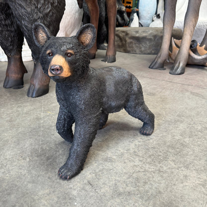 Baby Cub Black Bear Statue