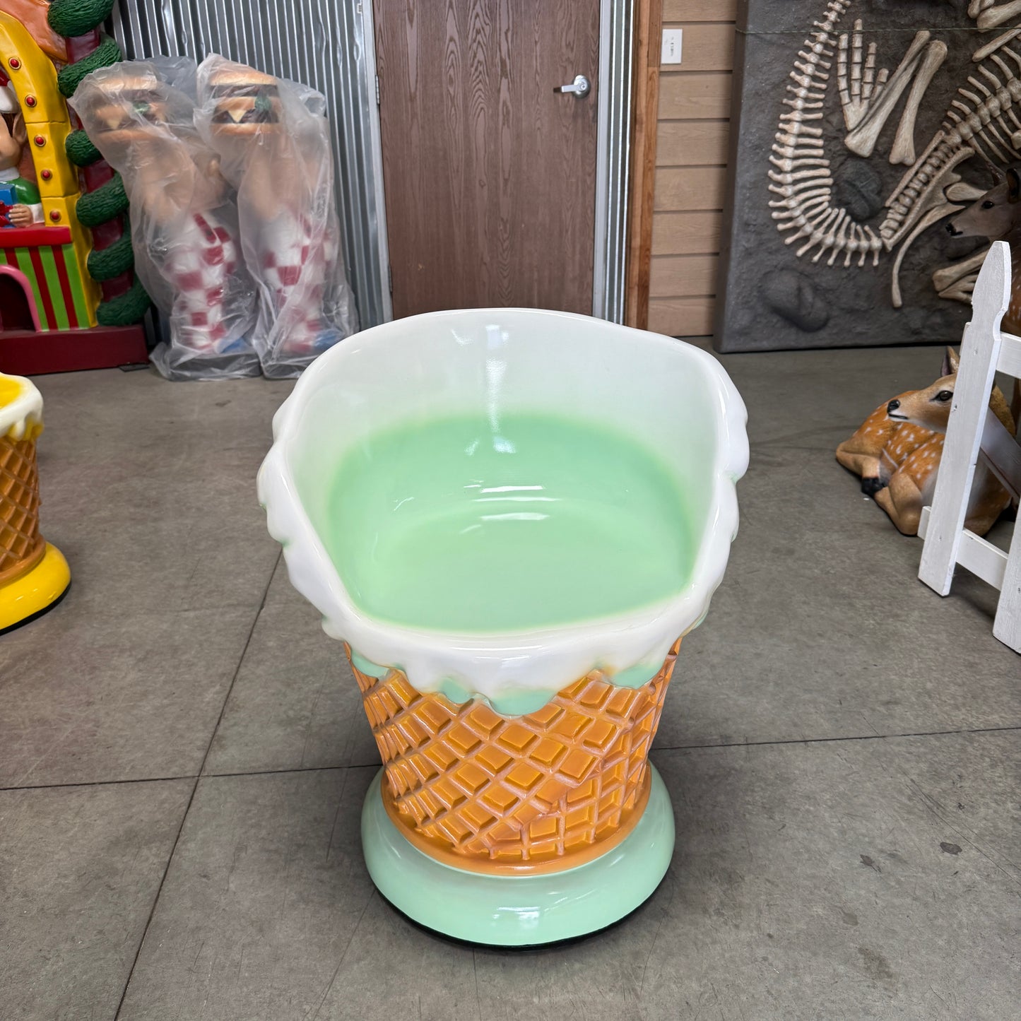 Mint Green Ice Cream Chair Statue