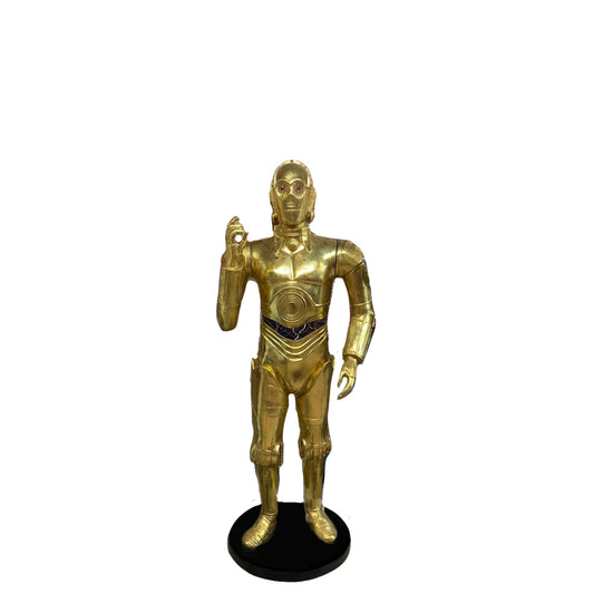 Gold Space Robot Statue