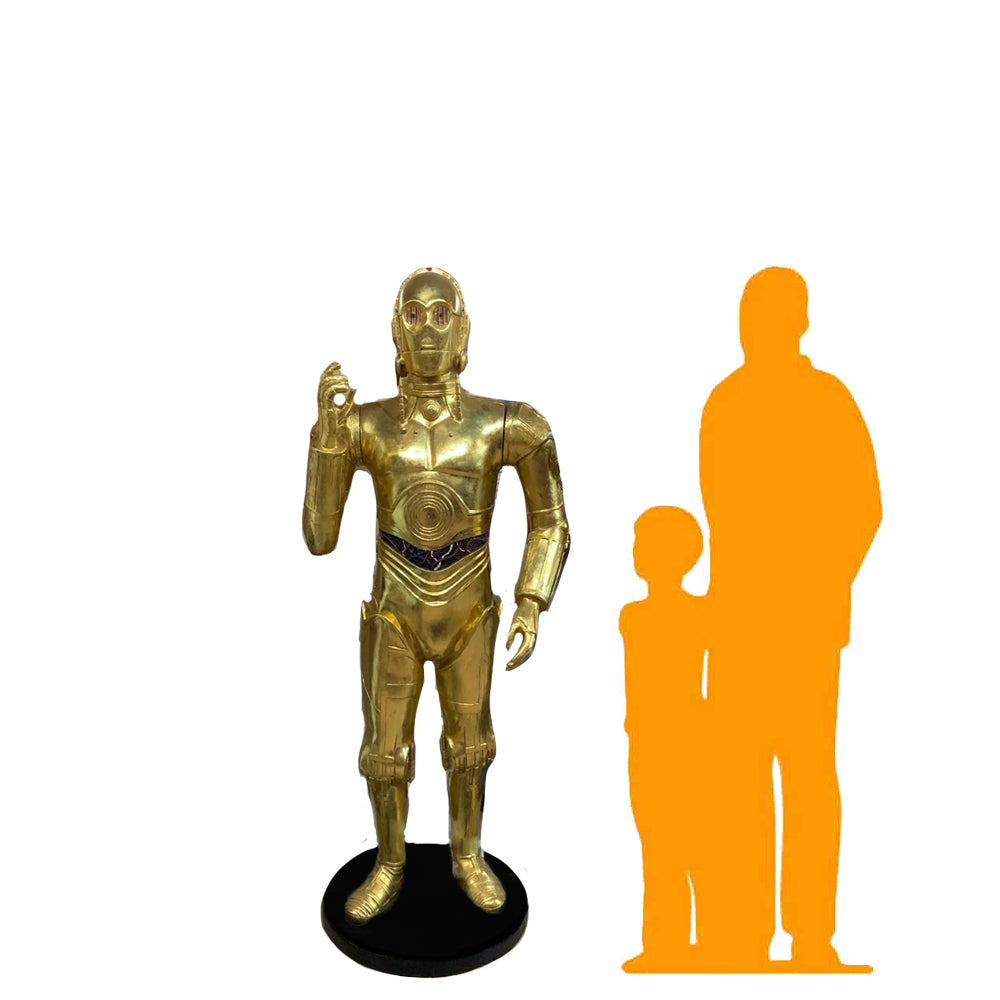 Gold Space Robot Statue