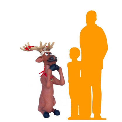 Begging Funny Reindeer Statue - LM Treasures Prop Rentals 