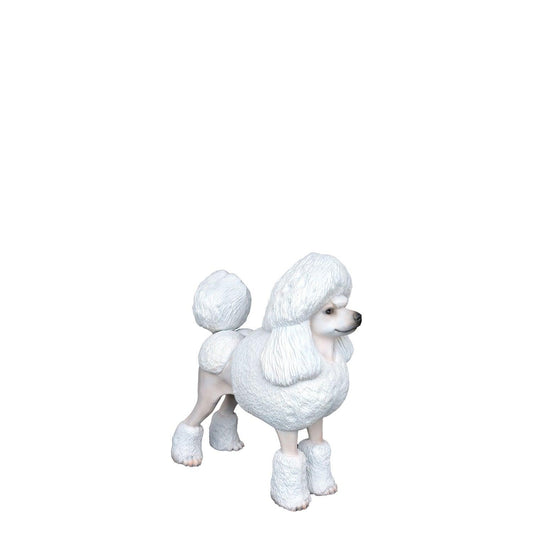 White Poodle Life Size Dog Statue