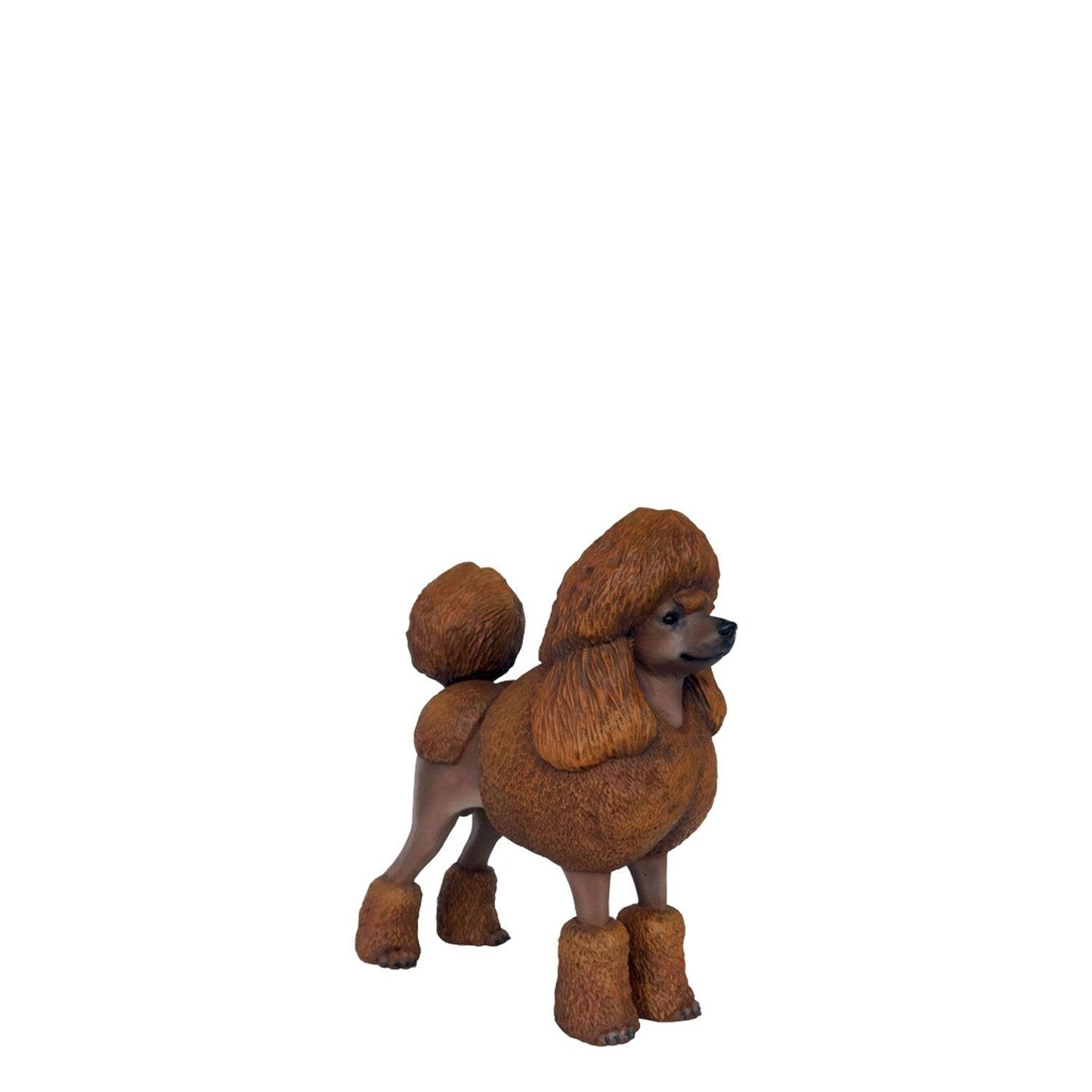 Brown Poodle Life Size Dog Statue