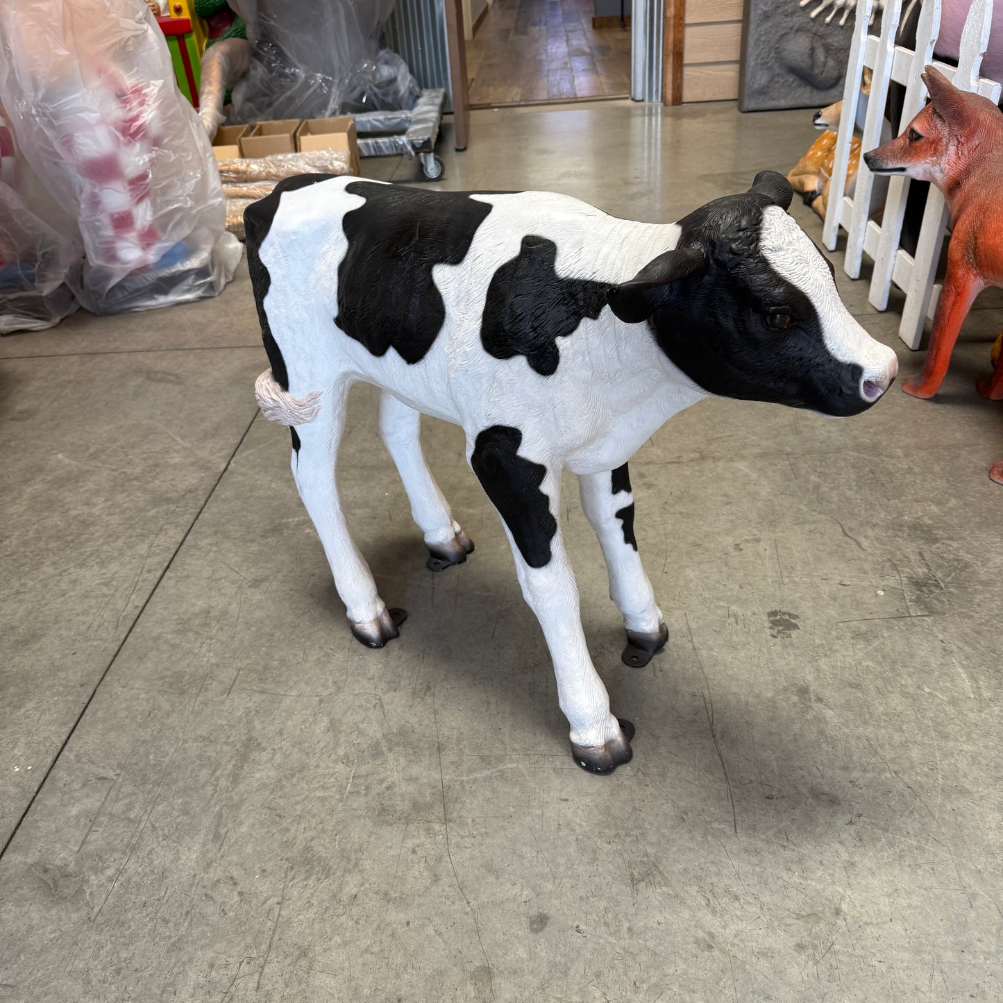 New Born Calf Standing Statue