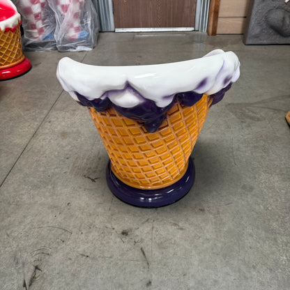 Purple Ice Cream Chair Statue