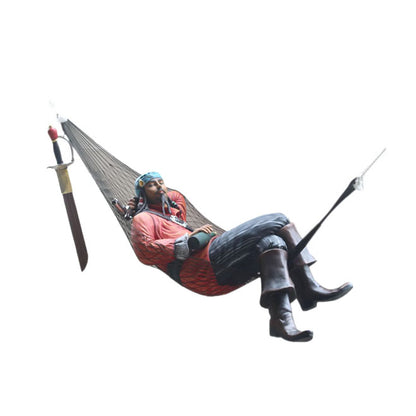 Pirate Hanging in Hammock Life Size Statue