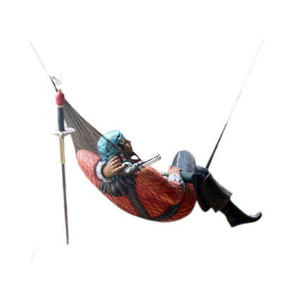 Pirate Hanging in Hammock Life Size Statue