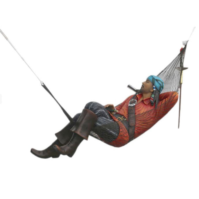 Pirate Hanging in Hammock Life Size Statue