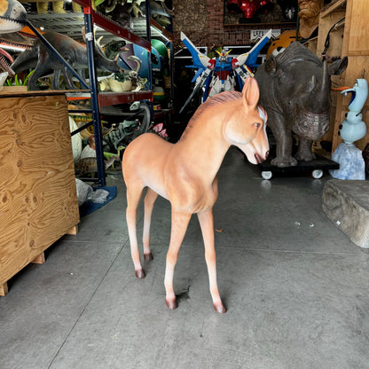 Baby Foal Pony Horse Walking Statue