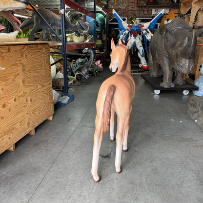 Baby Foal Pony Horse Walking Statue