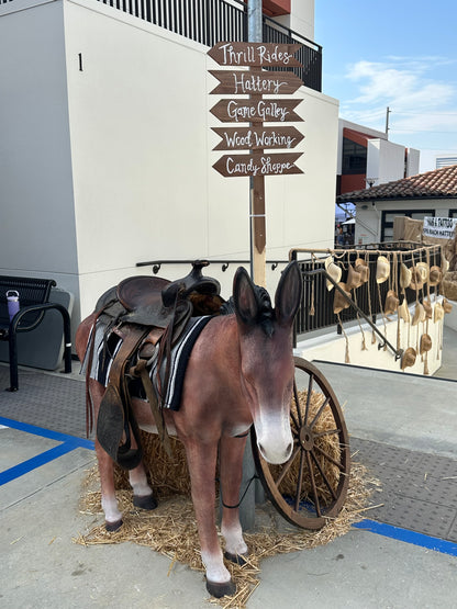 Brown Donkey Mule Statue