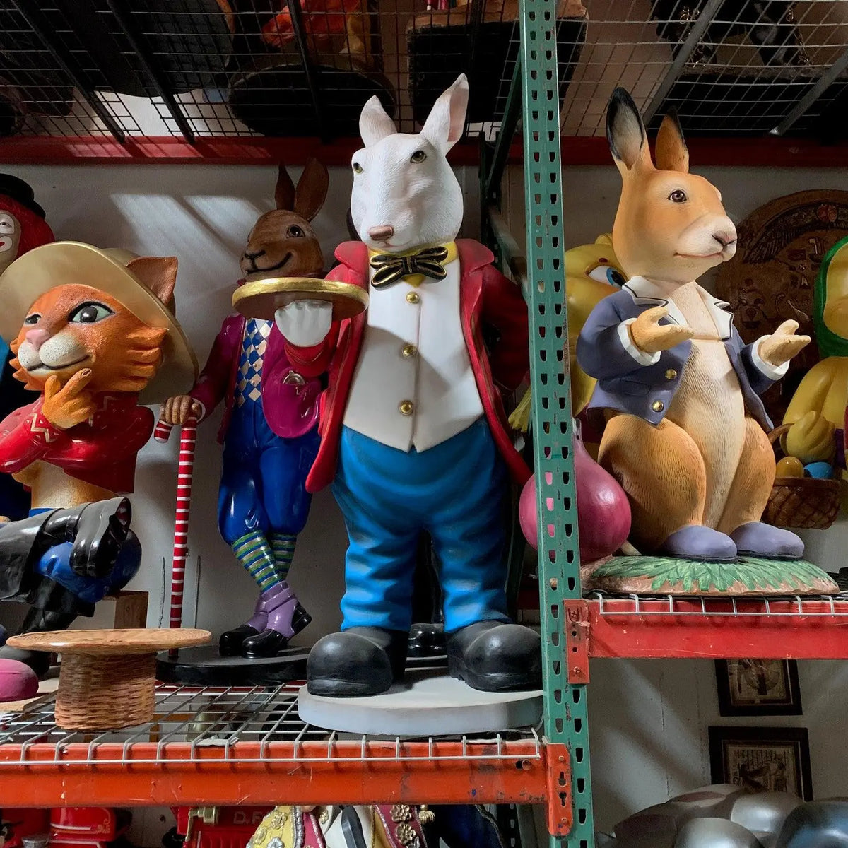 Cast Iron Rabbit Butler Statue Rabbit Waiter Butler Statue - LM Treasures Prop Rentals – LM Treasures ...