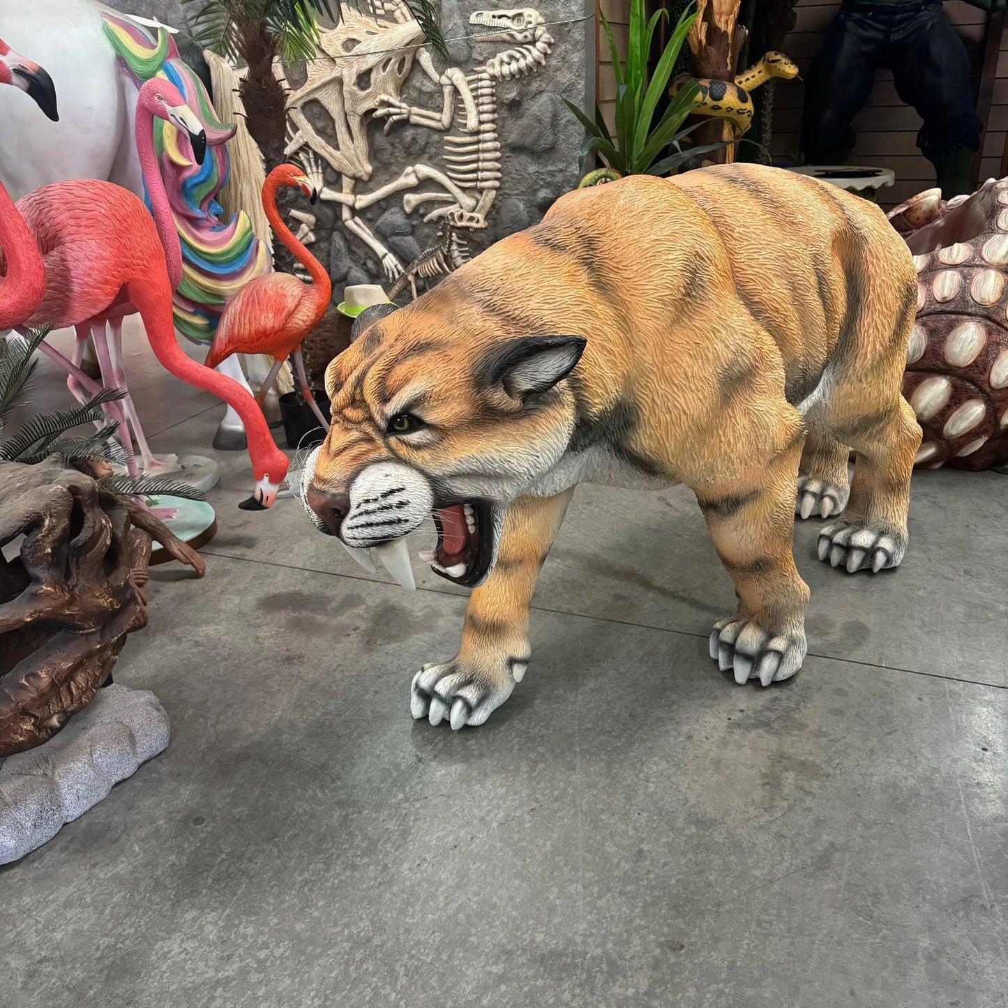 Ferocious Saber Tooth Statue