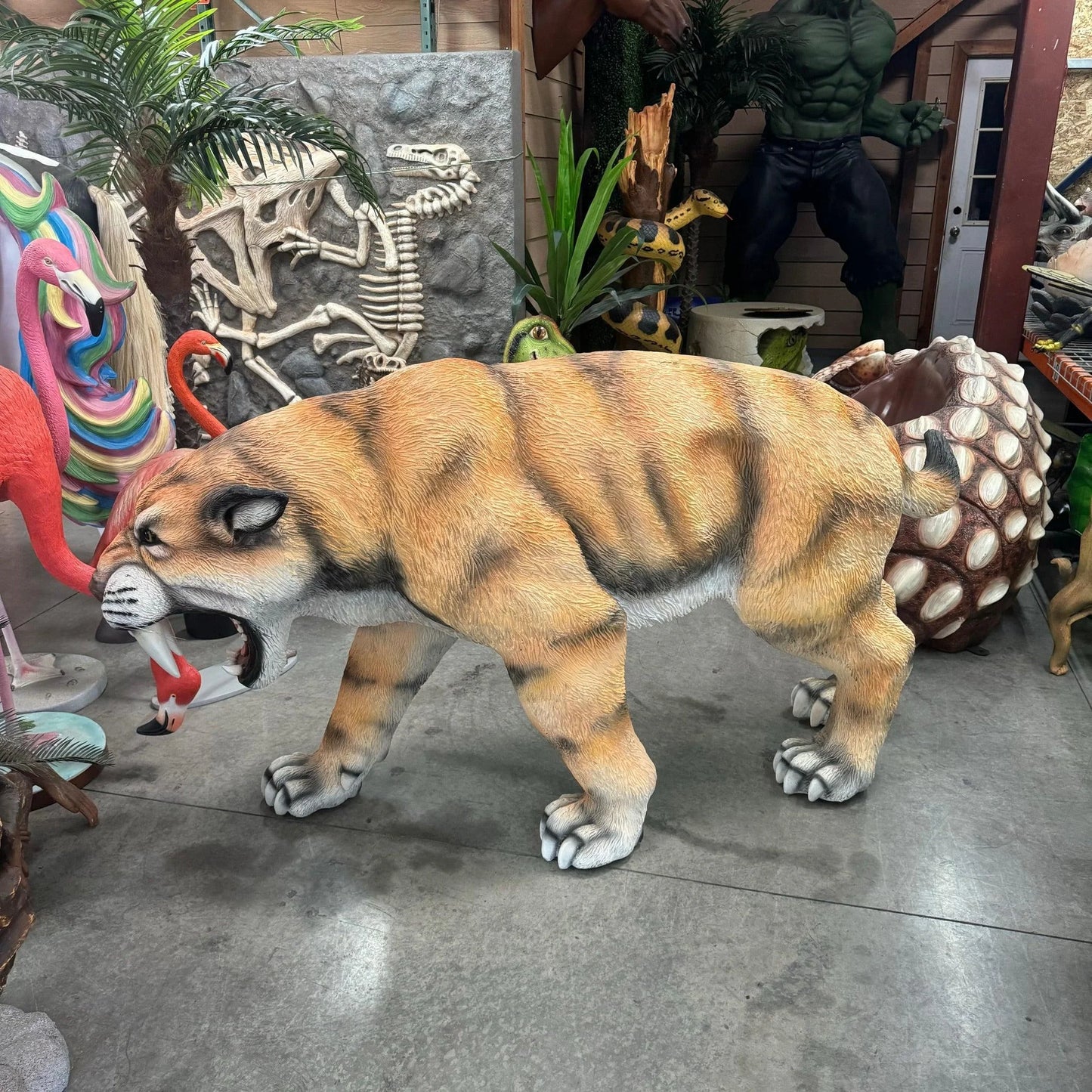 Ferocious Saber Tooth Statue