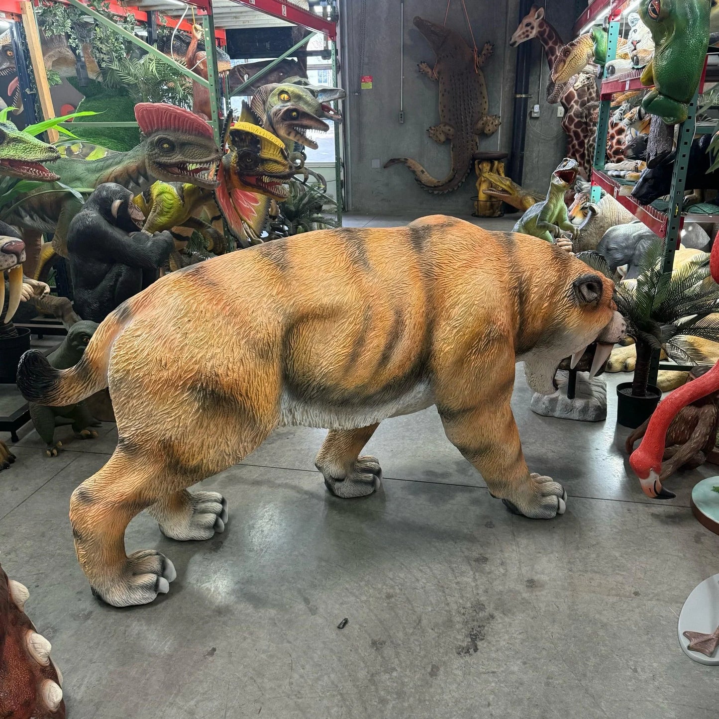 Ferocious Saber Tooth Statue