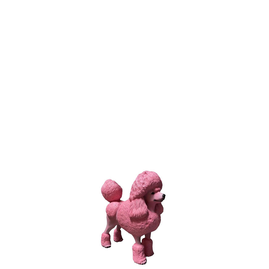 Pink Poodle Life Size Dog Statue