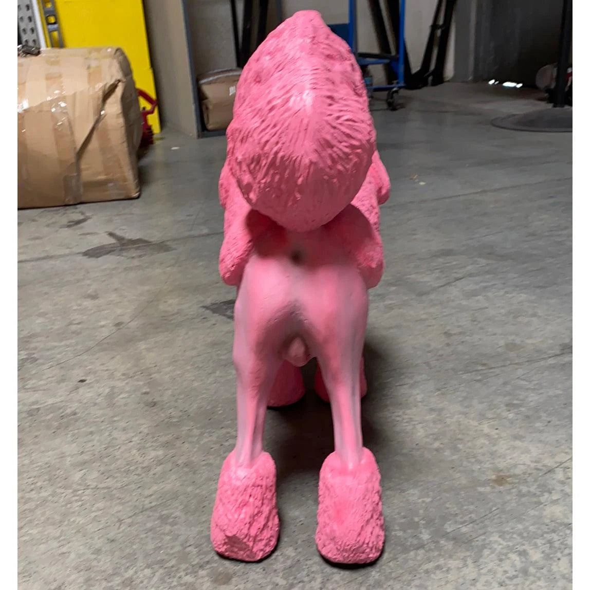 Pink Poodle Life Size Dog Statue