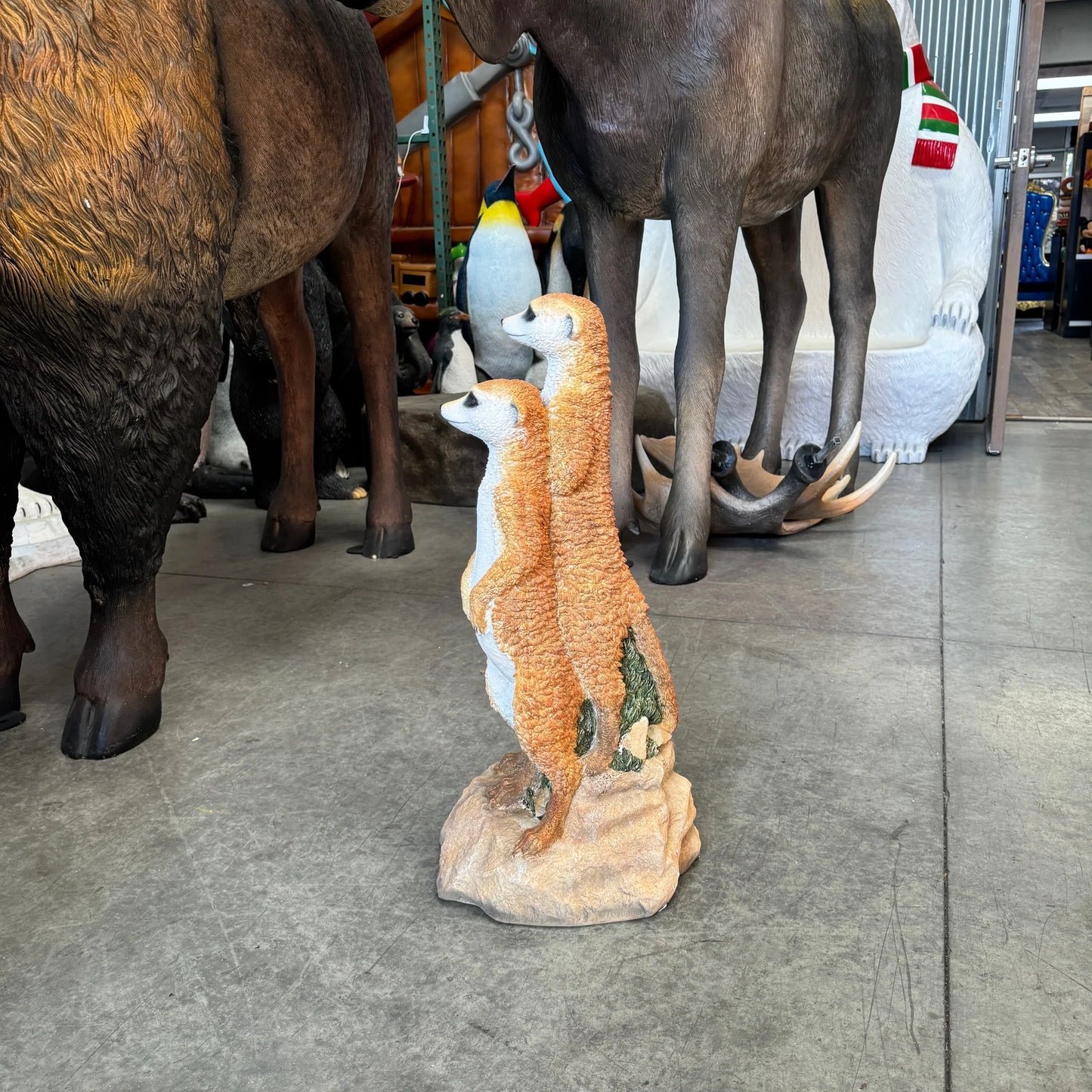 Small Meerkat Gang Life Size Statue