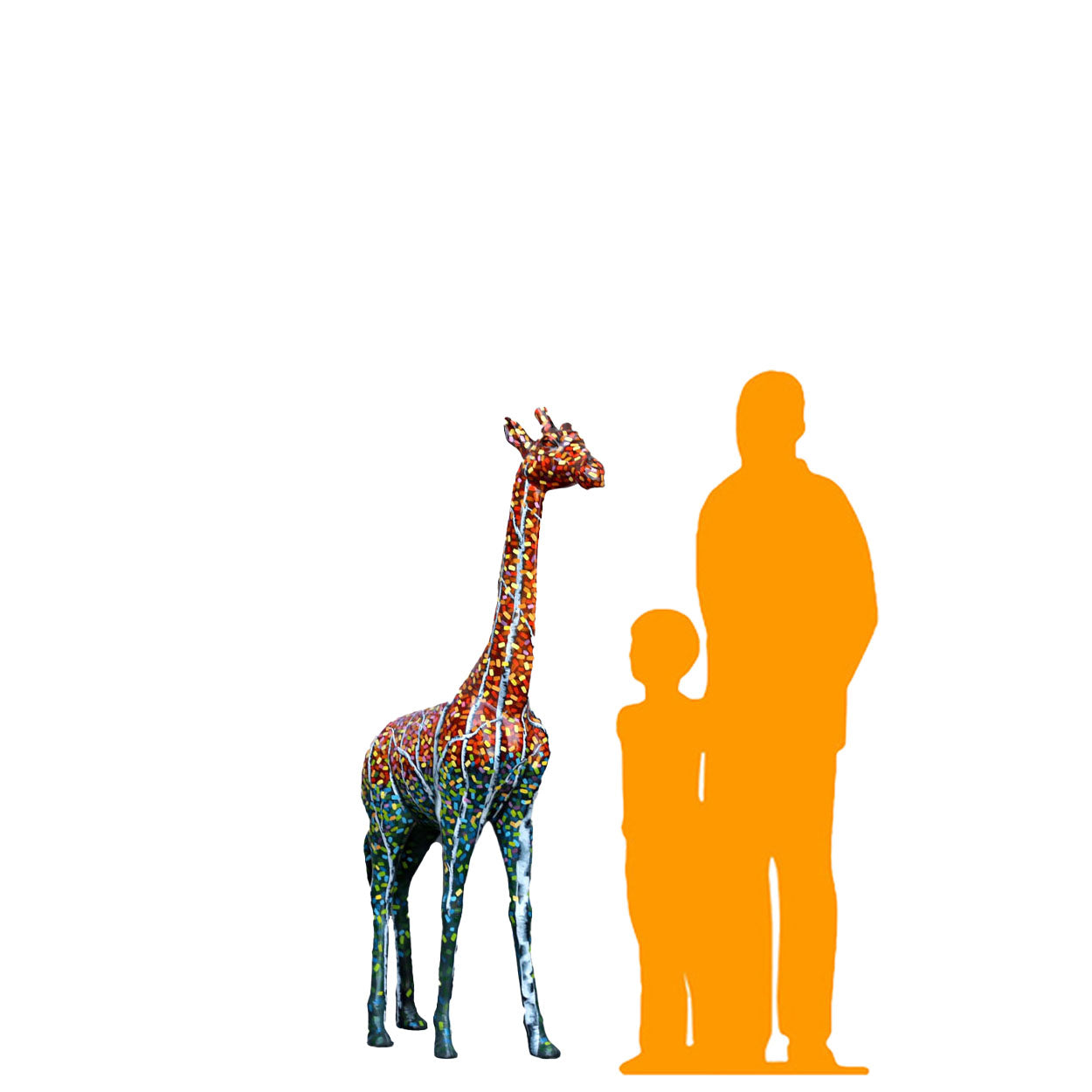 Walking Pop Giraffe Statue