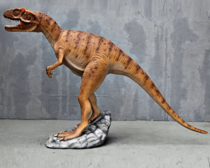 Orange Allosaurus Dinosaur Life Size Statue