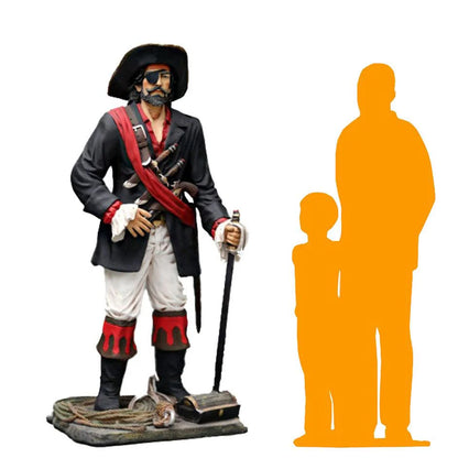 Pirate Captain Life Size Statue