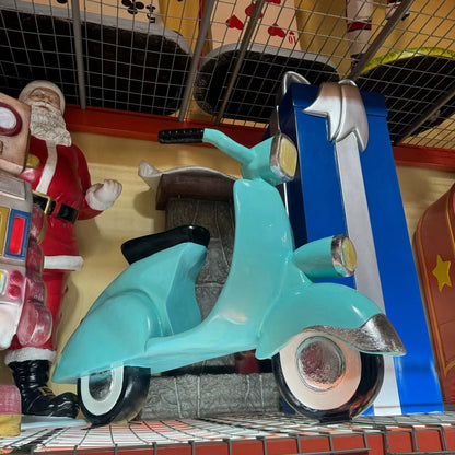 Turquoise Scooter Life Size Statue F0137-3455-A